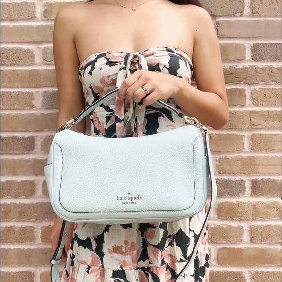 Kate Spade Top Zip Satchel Hobo Crossbody Leather - Picture 2 of 5